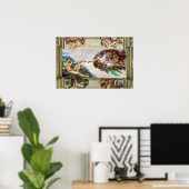 Poster La Création d'Adam | Michelangelo | (Bureau à domicile)