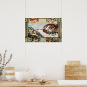 Poster La Création d'Adam | Michelangelo | (Cuisine)