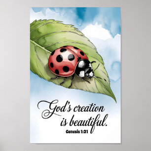 Poster La création de Dieu est belle pour les enfants de
