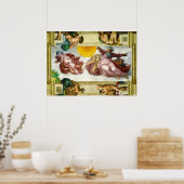 Poster La création du soleil par Michel-Ange (Cuisine)