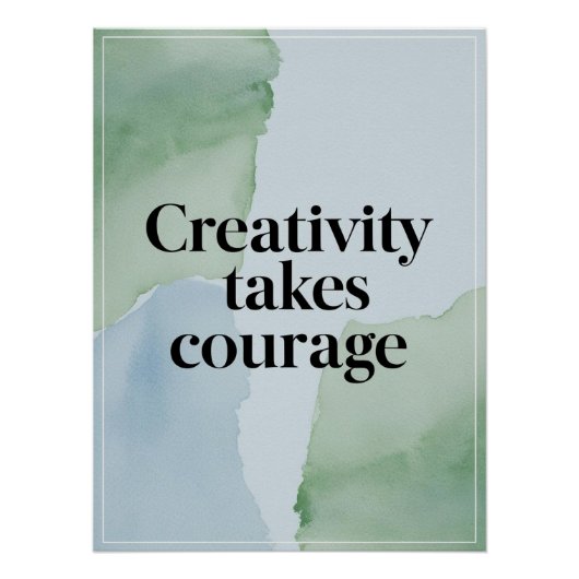 Poster La créativité prend courage, option 2 (Devant)