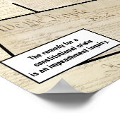 Poster La crise constitutionnelle entrave la constitution (Coin)