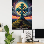 Poster La Croix celtique est un phare de l'espoir. (Bureau à domicile)