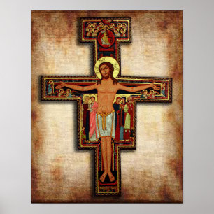 Poster La croix de l'image de dévotion de San Damiano