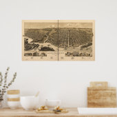 Poster La Crosse WI 1887 Carte panoramique antique (Cuisine)