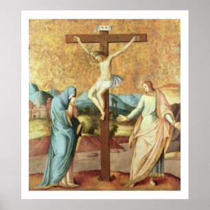 Poster La crucifixion avec la Vierge et le St John l'Ev