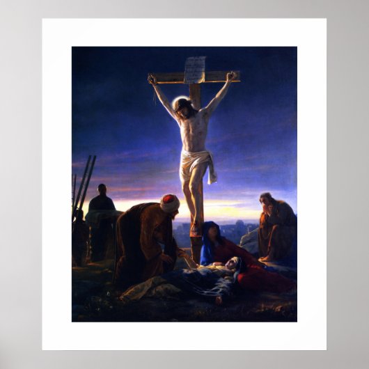 Poster La Crucifixion de Jésus par Carl Bloch. Art (Devant)
