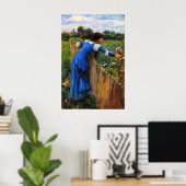 Poster La Cueilleuse de Fleurs par John William Waterhous (Bureau à domicile)