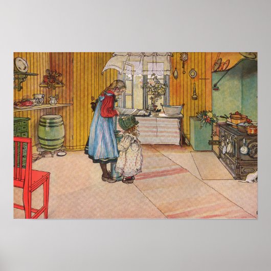 Poster La cuisine de Carl Larsson, 1898 (Devant)