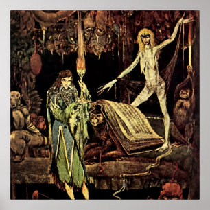 Poster « La Cuisine de la sorcière » par Harry Clarke