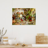 Poster La cuisine des Gnomes - 1895 Illustration de E. St (Cuisine)