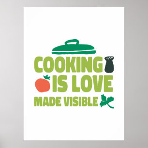 Poster La cuisine Est Amoureuse Et Visible