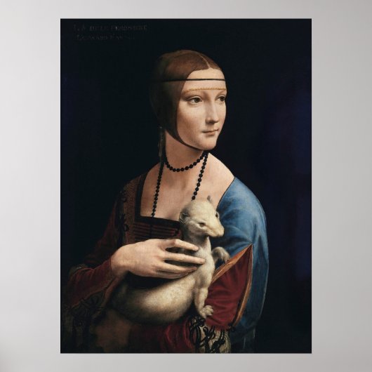 Poster La Dame à la hermine de Léonard de Vinci (Devant)