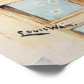 Poster La Dame au chat, Louis Wain (Coin)