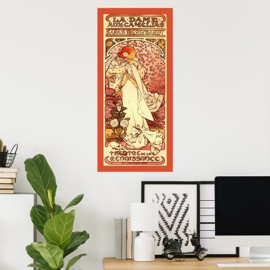 Poster La Dame Aux Camelias ~ Alphonse Mucha (Bureau à domicile)