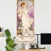 Poster La dame, aux camelias Alphonse Mucha (Bureau à domicile)