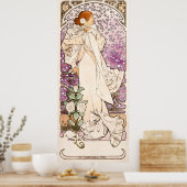 Poster La dame, aux camelias Alphonse Mucha (Cuisine)