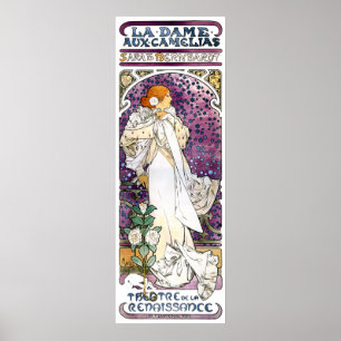 Poster la dame aux camélias by Alfons Mucha 1896