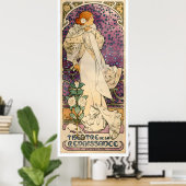 Poster La Dame aux Camélias par Alfons Mucha (1896) (Bureau à domicile)