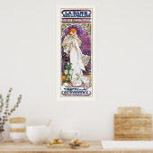 Poster La Dame aux Camélias par Mucha (Cuisine)