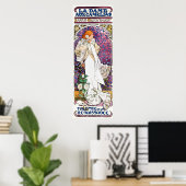 Poster La Dame aux Camélias par Mucha (Bureau à domicile)