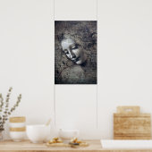 Poster La Dame aux cheveux démoniaques, Léonard de Vinci (Cuisine)