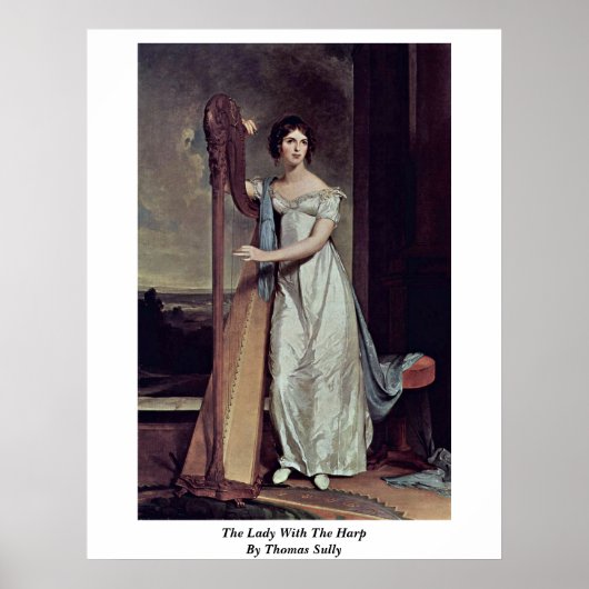 Poster La Dame Avec La Harpe De Thomas Sully (Devant)