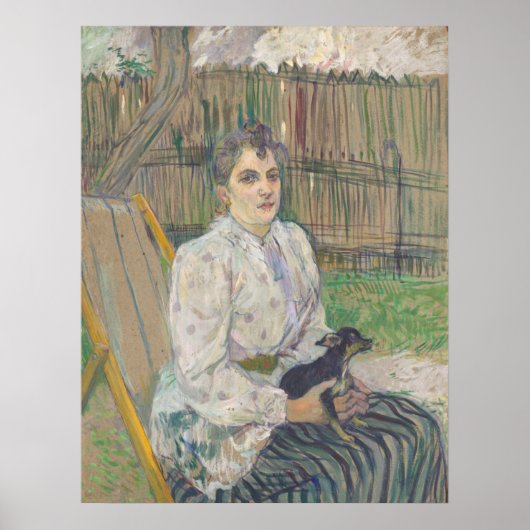 Poster La Dame avec un chien - Art de Toulouse-Lautrec (Devant)