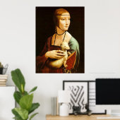 Poster La Dame avec une mine, Léonard de Vinci (Bureau à domicile)