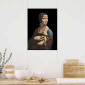 Poster La Dame avec une mine - Léonard de Vinci (Cuisine)