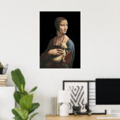 Poster La Dame avec une mine - Léonard de Vinci (Bureau à domicile)