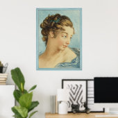 Poster La Dame Bleue de Louis-Marin Bonnet (Bureau à domicile)