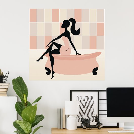 Poster La dame dans le bain (Bureau à domicile)