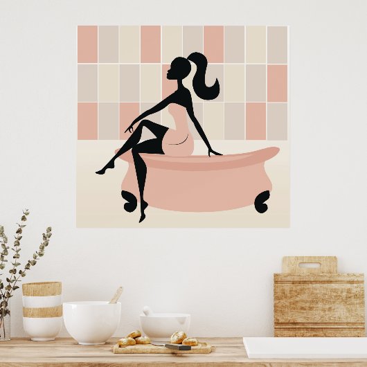 Poster La dame dans le bain (Cuisine)