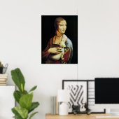 Poster La Dame de Léonard de Vinci avec une mine (Bureau à domicile)