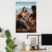 Poster La Dame de Léonard de Vinci avec une mine (vers 14 (Bureau à domicile)