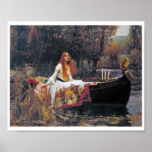 Poster La Dame de Shalott, John William Waterhouse (Devant)