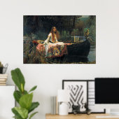 Poster La Dame de Shalott, par John William Waterhouse (Bureau à domicile)