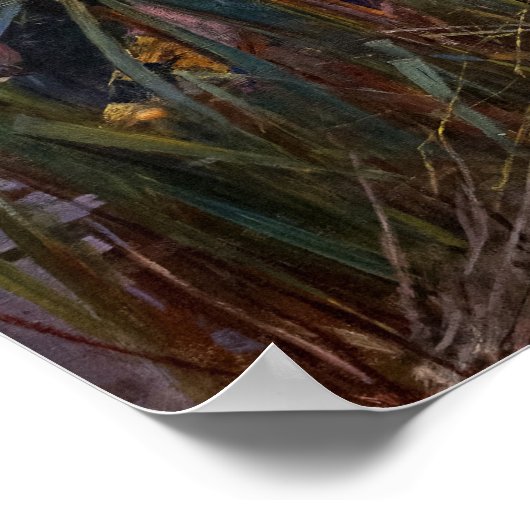 Poster La Dame de Shalott par John William Waterhouse (Coin)