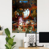 Poster La Dame de Shalott par le préraphaélite William Hu (Bureau à domicile)
