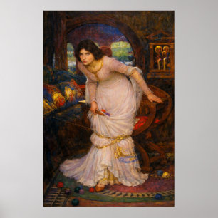 Poster La Dame de Shalott regardant Lancelot