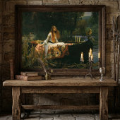 Poster La Dame de Shalott sur un bateau par John William