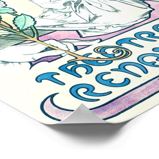 Poster La Dame des Camelias, Alphonse Mucha (Coin)