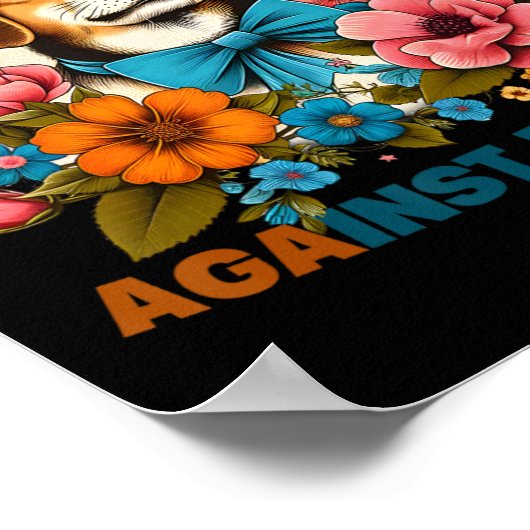 Poster La Dame des Chiens contre le fascisme Voter les pr (Coin)