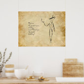 Poster La Dame du grand Casquette #2 (Cuisine)
