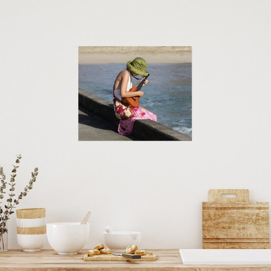 Poster La dame d'Ukulele à Hawaii (Cuisine)