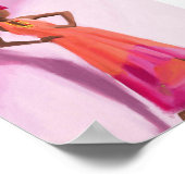 Poster La dame en robe rose (Coin)