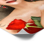 Poster La Dame Espagnole En Art numérique Rouge (Coin)