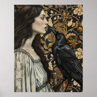 Poster La dame et le corbeau