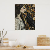 Poster La dame et le corbeau (Cuisine)